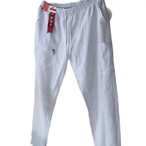 White Scrub Uniform Pants -with Red MED Tag - As Seen in the Image Plain