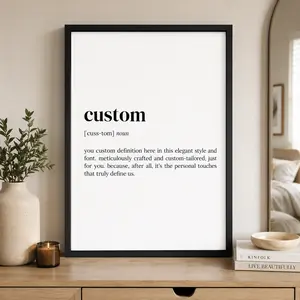 Custom Definition Print| Personalized Dictionary-Style Wall Art| Minimalist Typography Poster for Home, Office & Gift Decor