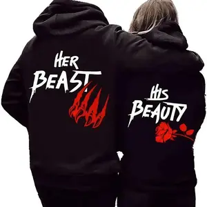 Her Beast His Beauty Couple Hoodie, Matching Outfits For Couples, Valentine Day Gifts, Couple Gifts, Anniversary Shirts, Trending Couple, Funny Couples Sweatshirt, Matching Relationship Pullover, Bold Love Statement Apparel, Spring sales, Gift for men