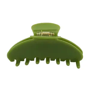 Luxury Green Claw Clip for Women | Our Acetate Green Hair Clip Feels Light, Looks Smooth and is Easy to Wear | Use for easy Half Ups with No Snagging and a Secure Grip in a Large Four Inch Size