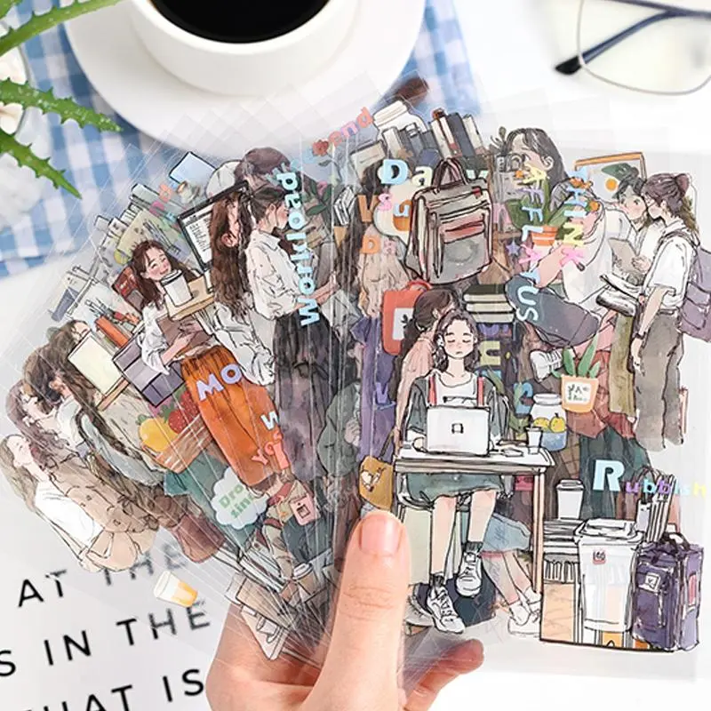 Creative Literary Themed Sticker Book, 20 Sheets/book Scrapbooking & Journal Making Material Paper, DIY Decorative Sticker Book, Stickers For Scrapbooking