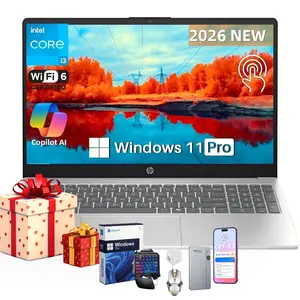 2026 HP 15.6" Touch Laptop, Win 11 Pro, up to 32GB RAM, 512GB SSD, Intel i3-1315U Up to 4.5GHz, Copilot,Bundle Accessory,Suit for Business&Student