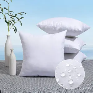 Pack of 4 18x18 Outdoor Pillow Inserts, Water-Resistant Throw Pillow Inserts Decorative  Square Pillow Stuffer Sham for Porch Swing Couch Sofa Cushion Patio Furniture