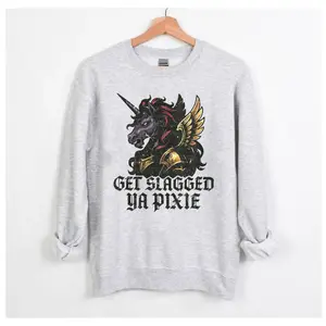 [Made in USA] Sevro's Unicorn Insult Vintage Book lover Red Rising Sweatshirt Unisex, Red Rising Graphic Pullover, Pierce Brown Sci-Fi Fantasy Sweater Style, Unisex BookTok Tribute Streetwear
