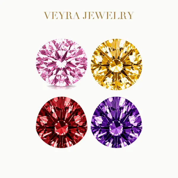 Round Cut Moissanite Loose Gemstone in Multiple Colors, VVS1 Clarity, GRA Certificate Included, Brilliant Stone for Custom Jewelry Making