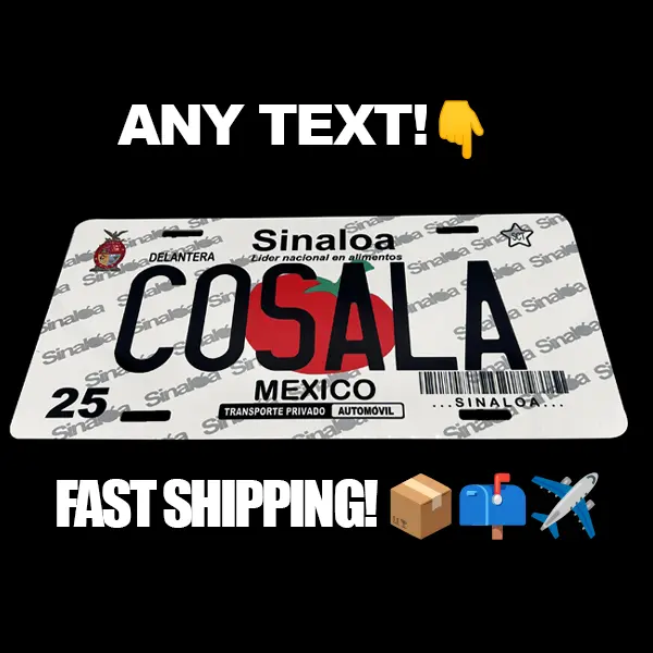Placas Sinaloa Personalizadas Mexican License Plates Custom