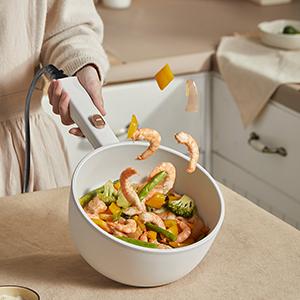 Electric Hot Pot with Steamer and Lid 1.6L, Mini Portable Cooking Pot with Non-Stick Pan & Adjustable Power, Fast Cooker for Ramen, Egg, Steak, Soup & Oatmeal, Multifunction Hot Pot, College Dorm Room Essential, Cookware, New Model 2026 Steamboat Pot Electric Hot Pot with Steamer and Lid 1.6L, Mini Portable Cooking Pot with Non-Stick Pan & Adjustable Power, Fast Cooker for Ramen, Egg, Steak, Soup & Oatmeal, Multifunction Hot Pot, College Dorm Room Essential, Cookware, New Model 2026 Steamboat Pot