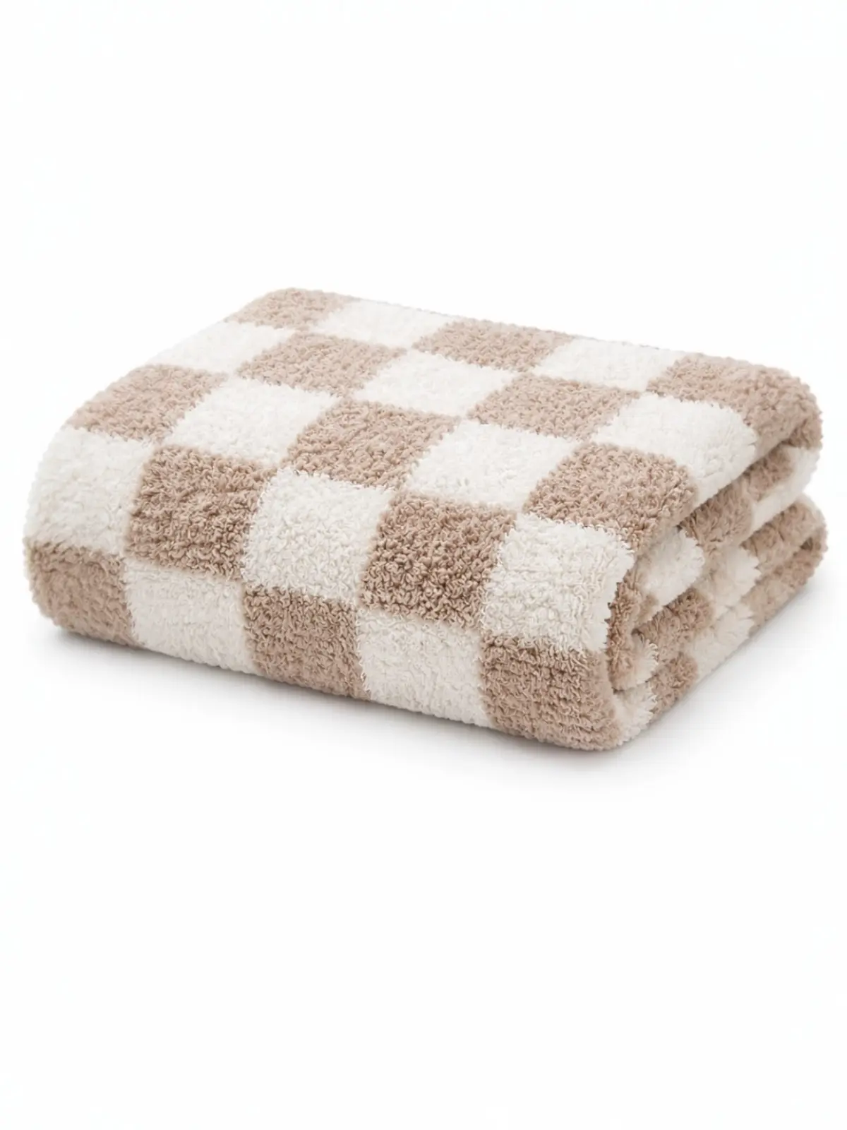 Phufy® Bliss Checkerboard Blanket, Cocoa