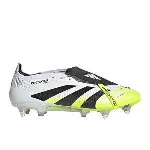 adidas Mens Predator Elite Fold-Over Tongue  Soccer Cleats  - White, Yellow