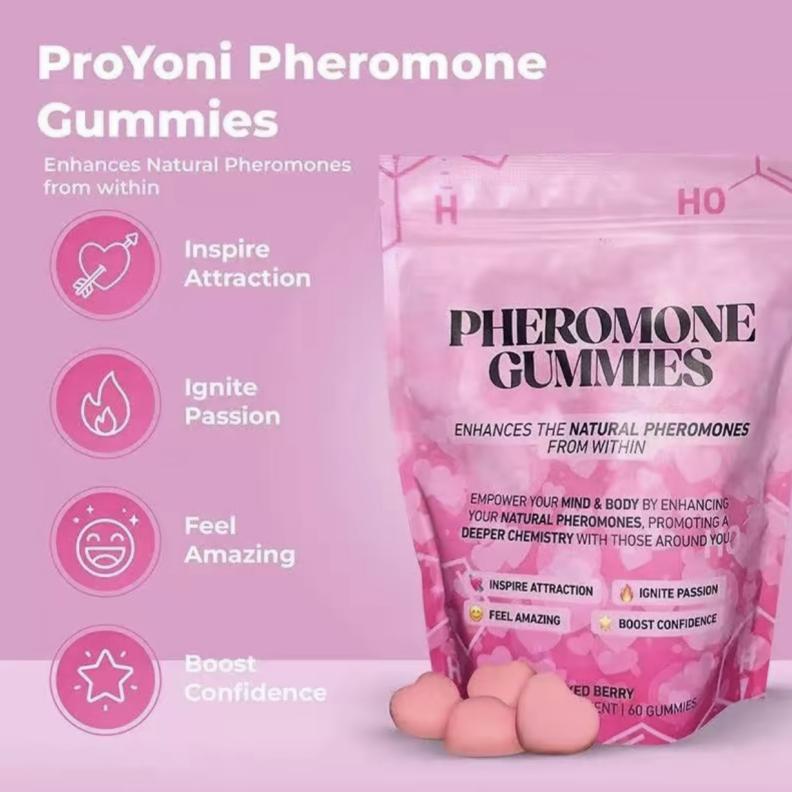 Stockout king ProYoniPheromone Gummies -Enhances your NaturalPheromones From Within -60 Count Mixed Berry Flavor  Healthcare, Dietary, Vitamin, Supplement, Fitness, Edible
