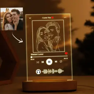 Personalized Couple Picture Line Art Frames with Photo Night Light, Anniversary Gift for Women Men Him Her Girlfriend Boyfriend, Valentine's Day Bedroom Decor, Wedding Home Keepsake