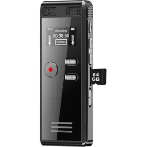 64GB Digital Voice Activated Recorder with Playback - 4552 Hours Audio Recording Device, 3072Kpbs HD Dual MIC Tape Recorder Device for Lecture A-B Repeat, MP3 Player,[64GB TF Card Included]