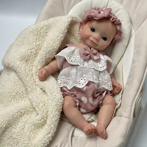 10 Inch Waterproof Silicone Reborn Doll - Washable Full Body Solid Silicone Mini Baby, Realistic Splish-Splash Bath Time Toy, Soft Squishy Newborn for Kids & Stress Relief