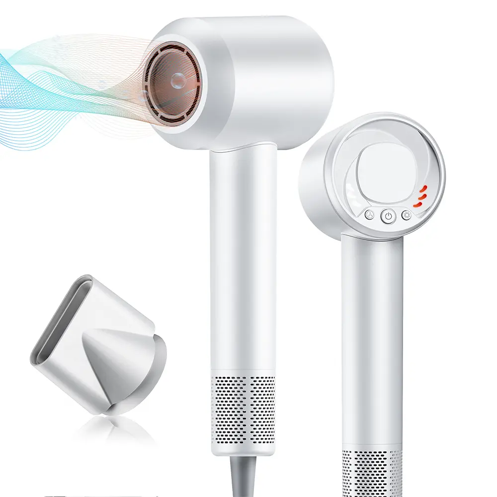 High-Performance High-Speed Hair dryer, 200M Negative Ions, 140K RPM, Fast Drying, Anti-Static, Frizz-Free, 3 Smart Temps