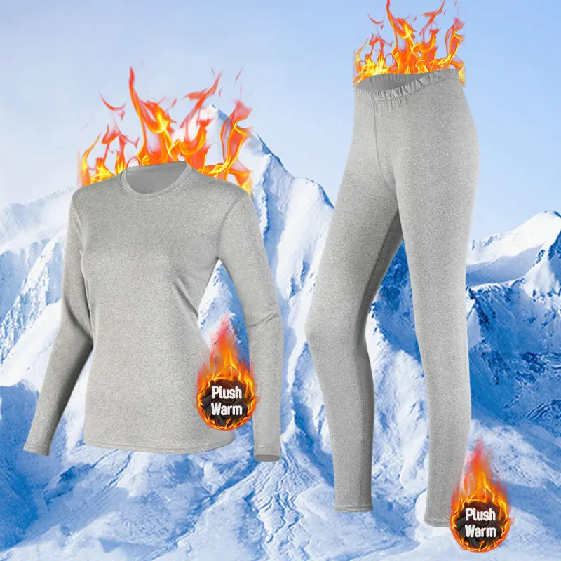 【 Plush Set 】 Grey Long Sleeve+Grey Long