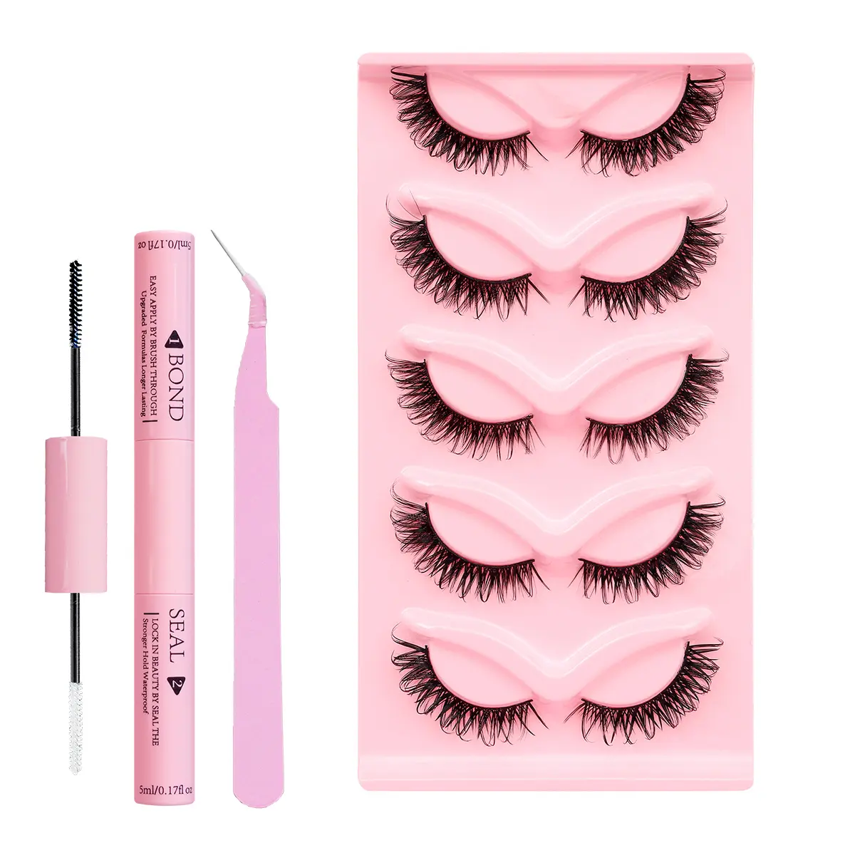 Long Wispy Faux Cluster Lashes, Natural Curling Makeup Lash Extensions, Falsies Eyelashes, Full Volume Eyelash for Individual Lashes Extensions, Russian Lash Artist Lashes, Fake Eyelash Extensions Kit, Eyelash Enhancing False Eyelash,   Cosmetic