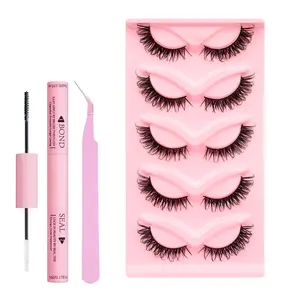 Long Wispy Faux Cluster Lashes, Natural Curling Makeup Lash Extensions, Falsies Eyelashes, Full Volume Eyelash for Individual Lashes Extensions, Russian Lash Artist Lashes, Fake Eyelash Extensions Kit, Eyelash Enhancing False Eyelash,   Cosmetic