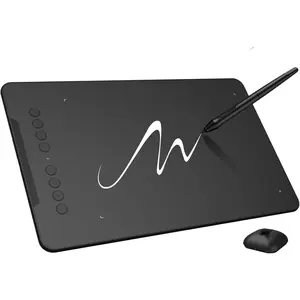 Deco 01 V3 Drawing Tablet-16384 Levels of  -Free Stylus, 10x6 Inch OSU Graphic Tablet, 8 Hotkeys for Digital Art, Teaching, Gaming Drawing Pad for Chrome, PC, , Android