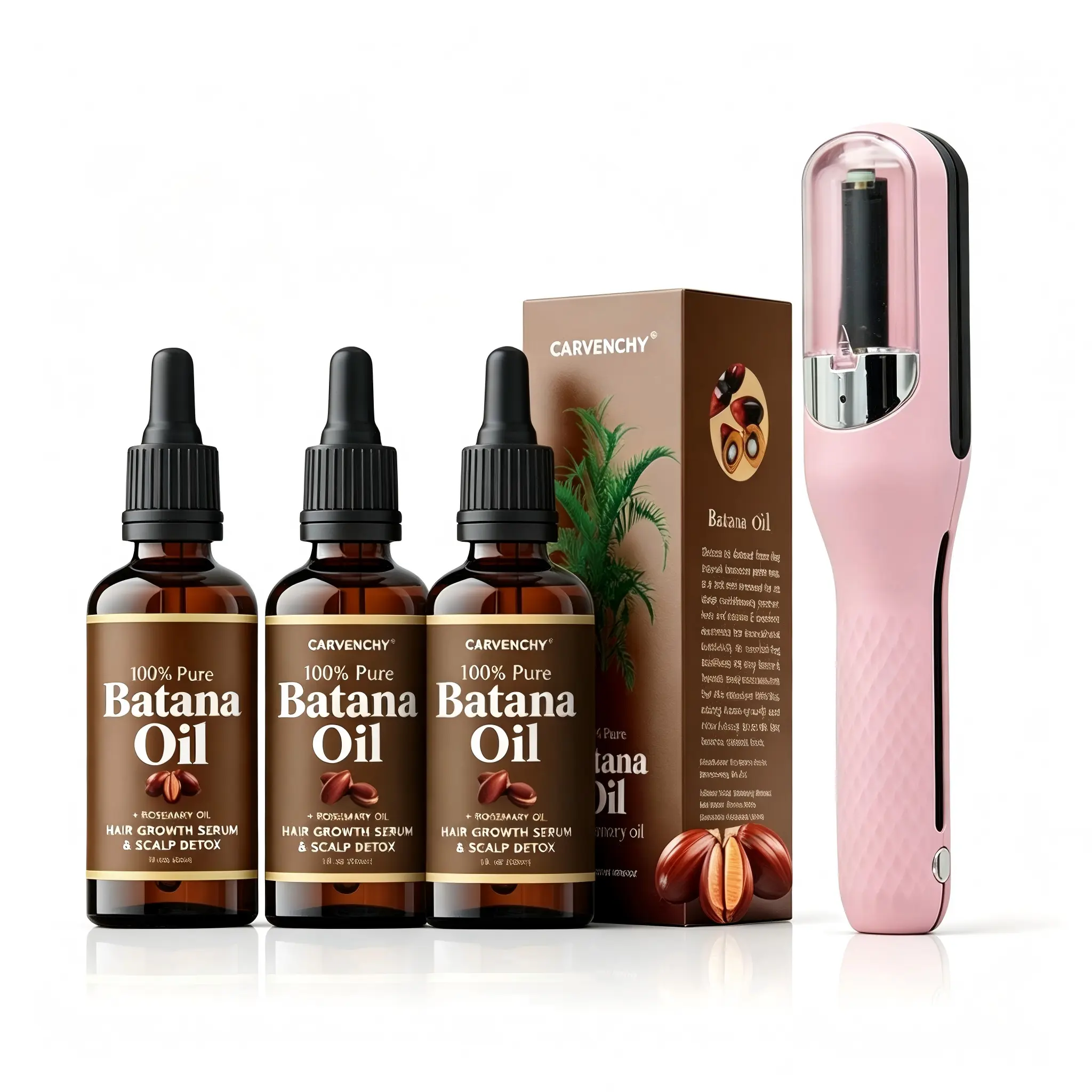 Cordless Split Ender Hair Trimmer & Rosemary Hair Growth Serum, Split Ends Remover Tool + Scalp Revitalizing Hair Growth Oil for Dry Damaged Frizzy Hair, Complete Hair Care Set