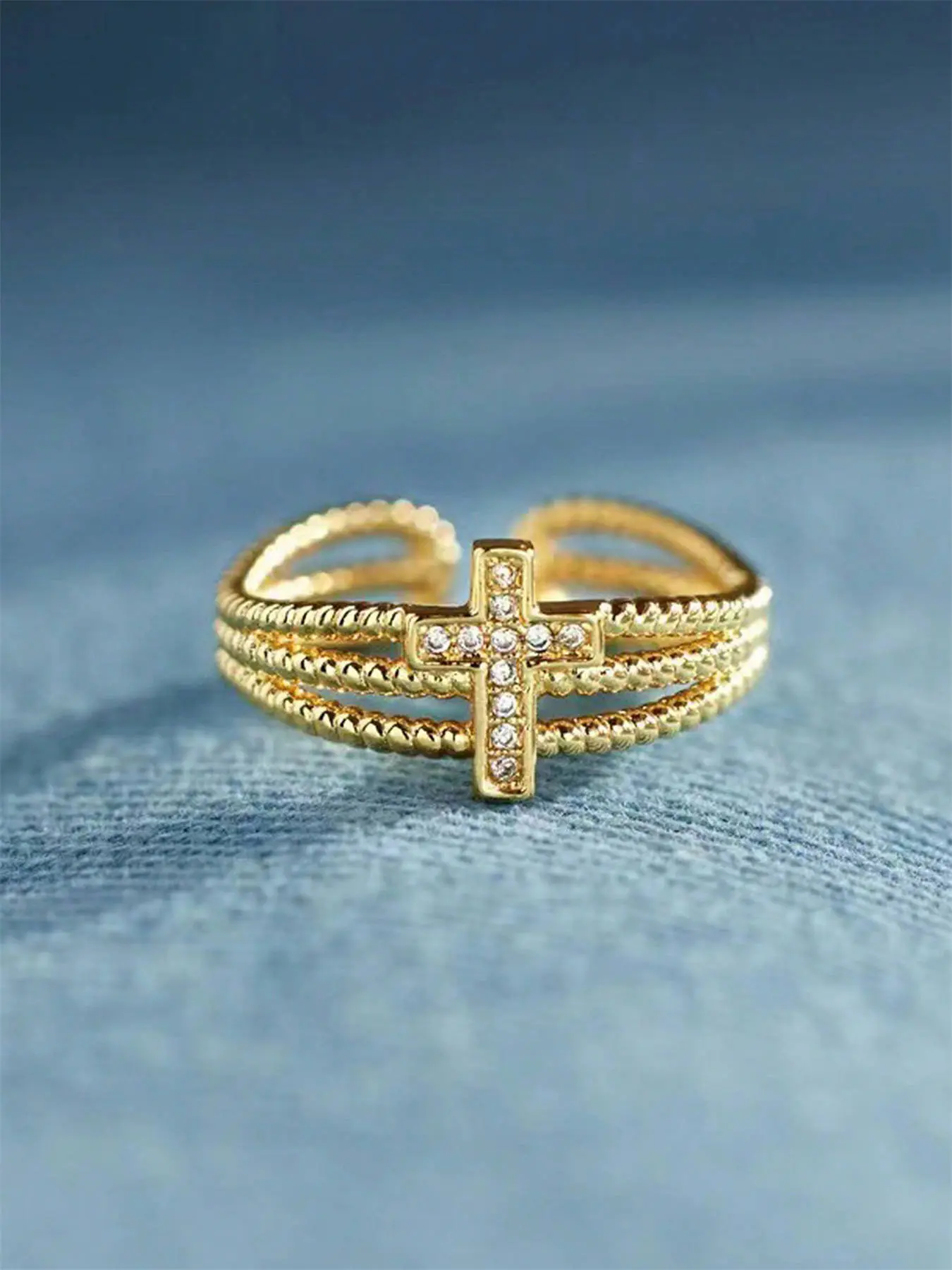 1 PC Elegant Cubic Zirconia Ring For Women For Wedding Engagement Party Jewelry Valentine's Day Gift Geometric Design Ring Bridal Engagement Ring Geometric Rings