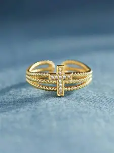 1 PC Elegant Cubic Zirconia Ring For Women For Wedding Engagement Party Jewelry Valentine's Day Gift Geometric Design Ring Bridal Engagement Ring