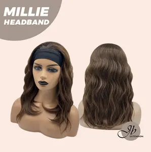 JBEXTENSION 16 Inches Wave Mocha Headband Wig MILLIE HEADBAND