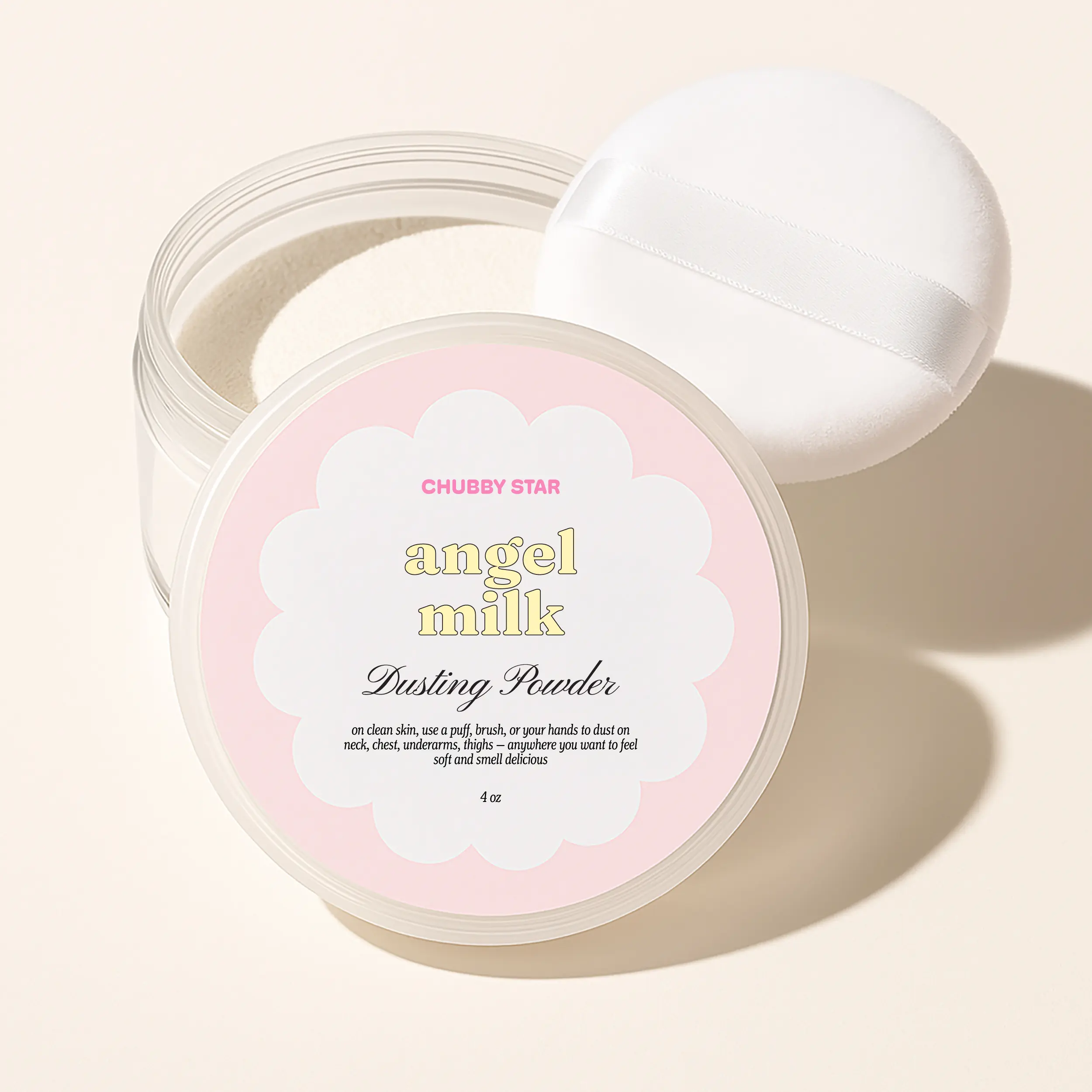 Angel Milk Dusting Powder for Body Care - Talc-Free Fragrance Scented Body Powder for Body Fragrance - Scented Skin Care Cosmetic Body Care - Lemon Vanilla Gourmand Scent