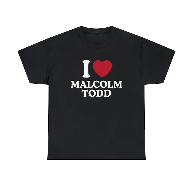 Men's Malcolm Todd Graphic T-Shirt - Polyester-Cotton Elastic Fabric, Sports Round Neck, Short Sleeve, Soft, Loose Top for Casual Wear, All Seasons Menswear, Graphic Print, 180G, Gentle Wash, Athletic