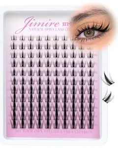 Manga Lash Clusters Natural Look Wispy Lashes Clusters Anime D-Curly Cluster Eyelash Extensions 110 Pcs 8-16MM Fairy Individual Cluster Lashes Wet-Look Lash Extensions