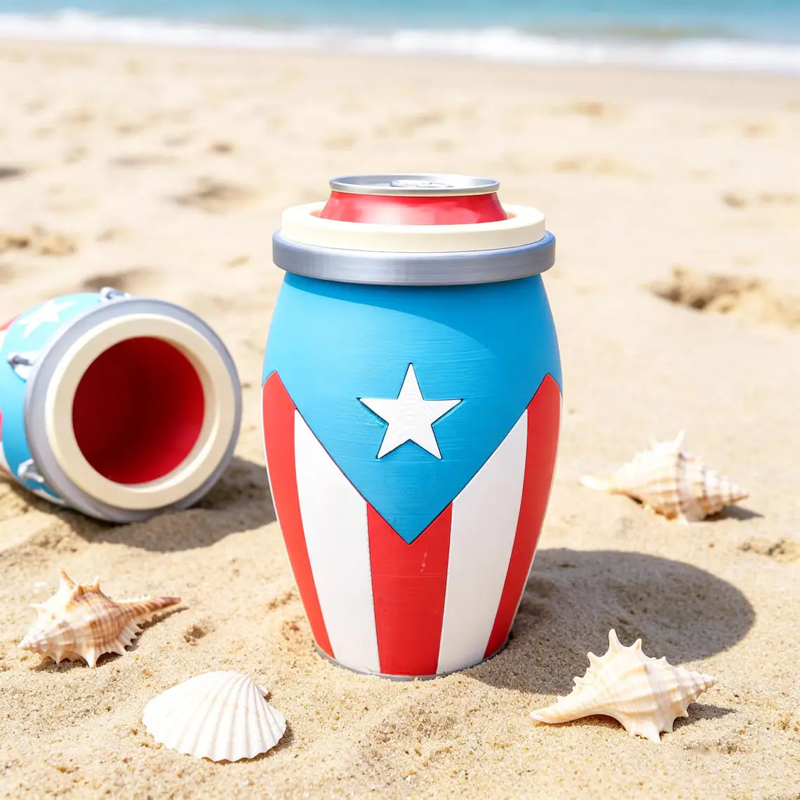 Conga Can Holder, Puerto Rican