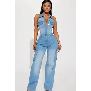 Madelaine Denim Jumpsuit - Denim Y