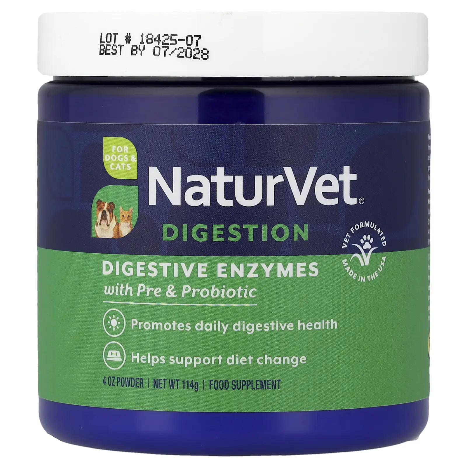 NaturVet Digestive Enzymes With Pre & Probiotic, For Dogs & Cats, 4 oz (114 g) NaturVet Digestive Enzymes With Pre & Probiotic, For Dogs & Cats, 4 oz (114 g)