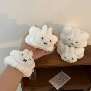 Miffy Kawaii Wrist Strap Tie Hair Strap Elastic Cuffs Wristband Wash Face Moisture-proof Sleeve Protection Gift Toys for Girl