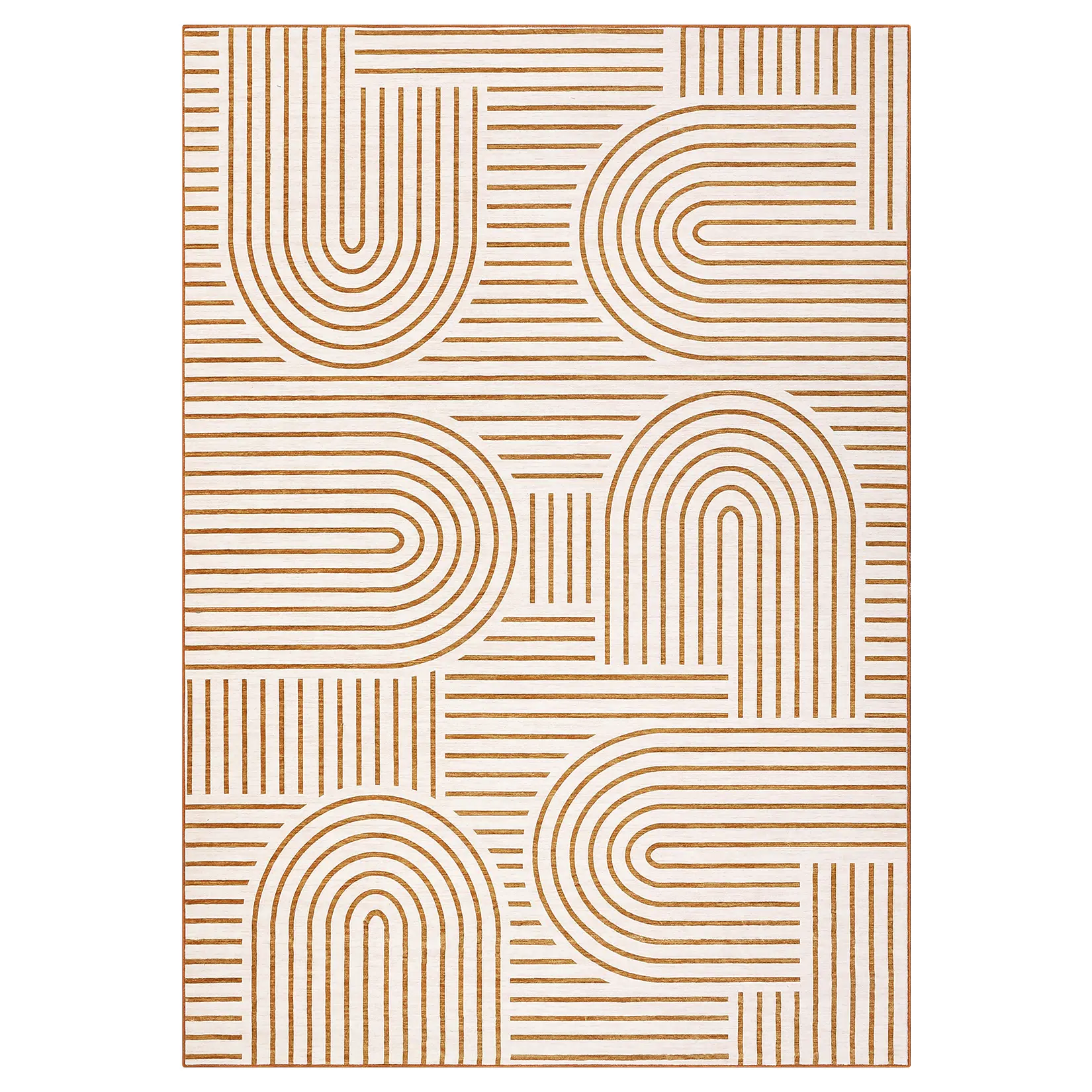 10x13 ft Polyester Cashmere Orange Oblong Foldable Multi-Use Washable Durable Grippy Area Rug, Modern Geometric Print, for Hallway & Bathroom, Household Textiles Carpet, Durable Area Rugs, Grippy Area Rugs