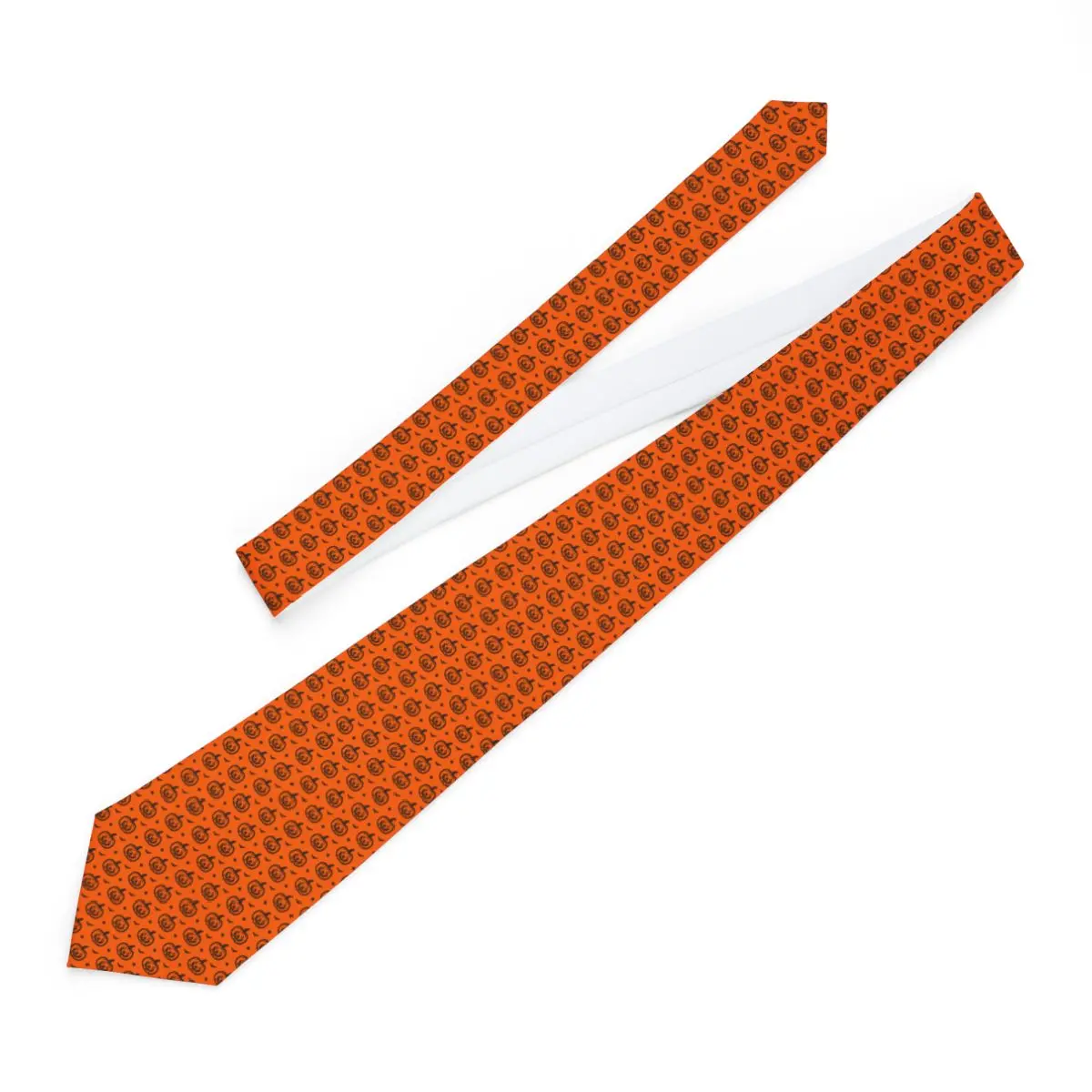 Men's Halloween Pumpkin Necktie - Fashion Accessory for Office and Special Occasions