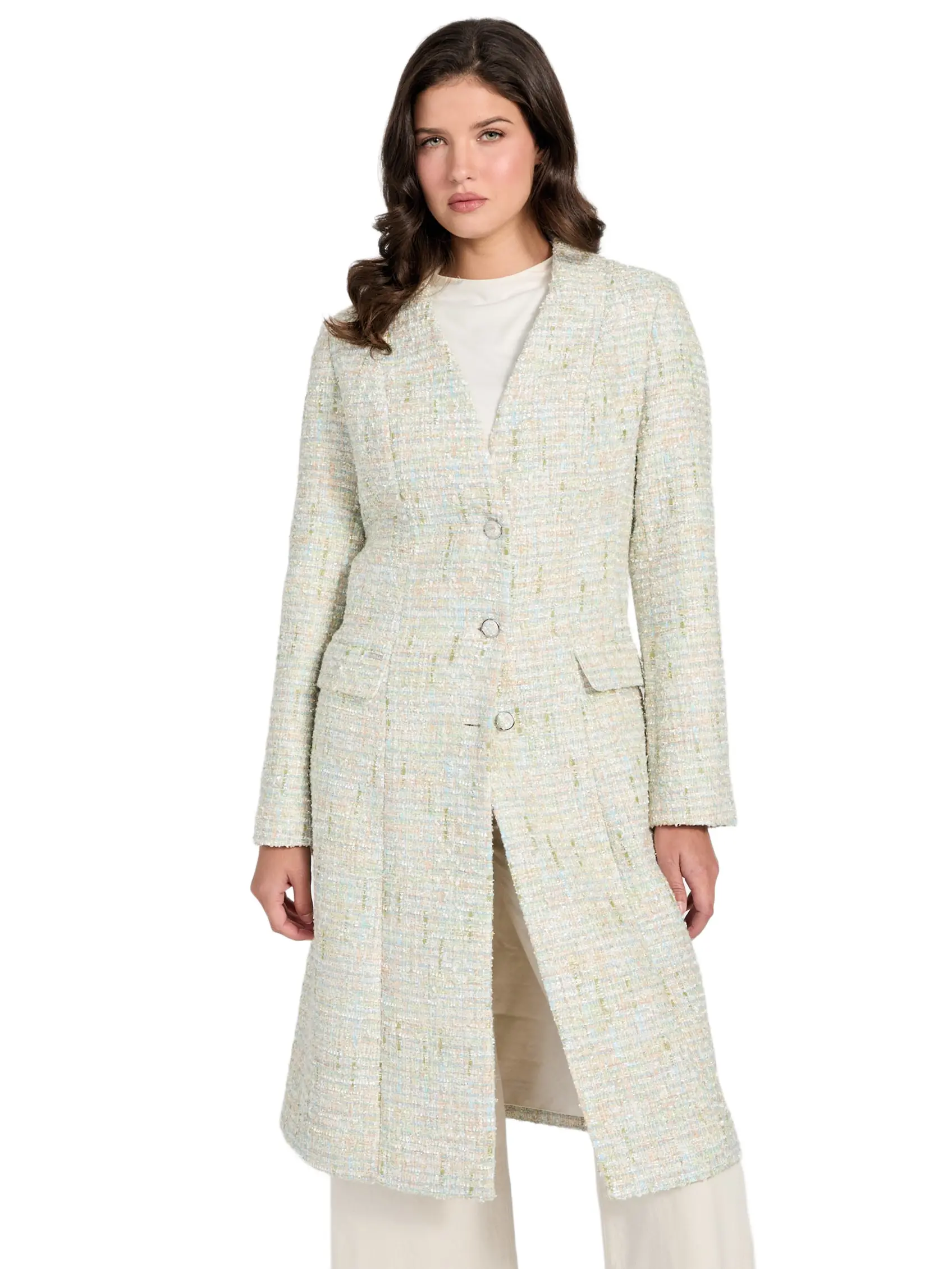 GUESS Female Tweed long coat