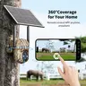 [TechVibes]Solar Outdoor Surveillance Camera, 4G LTE No WiFi Needed, 2K Full Color Night Vision, 360° View, AI Human Detection, IP65 Waterproof, Activate-Required Unlimited Data, Wall Mount, Outdoor Gadgets