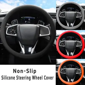 Non slip Steering Wheel Cover Multi Color Auto Decoration Car Cover Fashion Silicone Car Elastic Glove Cover Universal
