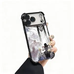AOT Eren Yeager Attack on Titan Eren Yeager Titans Rumbling Shiny Chrome Bumper Cover For iphone 17 16 15 14 13 12 11 X XS PRO PLUS MAX AIR Four CornersAnti-Fall Transparent Casual Soft Silicone PhoneCases Perfect Gift wild pattern high-end fashion Q59