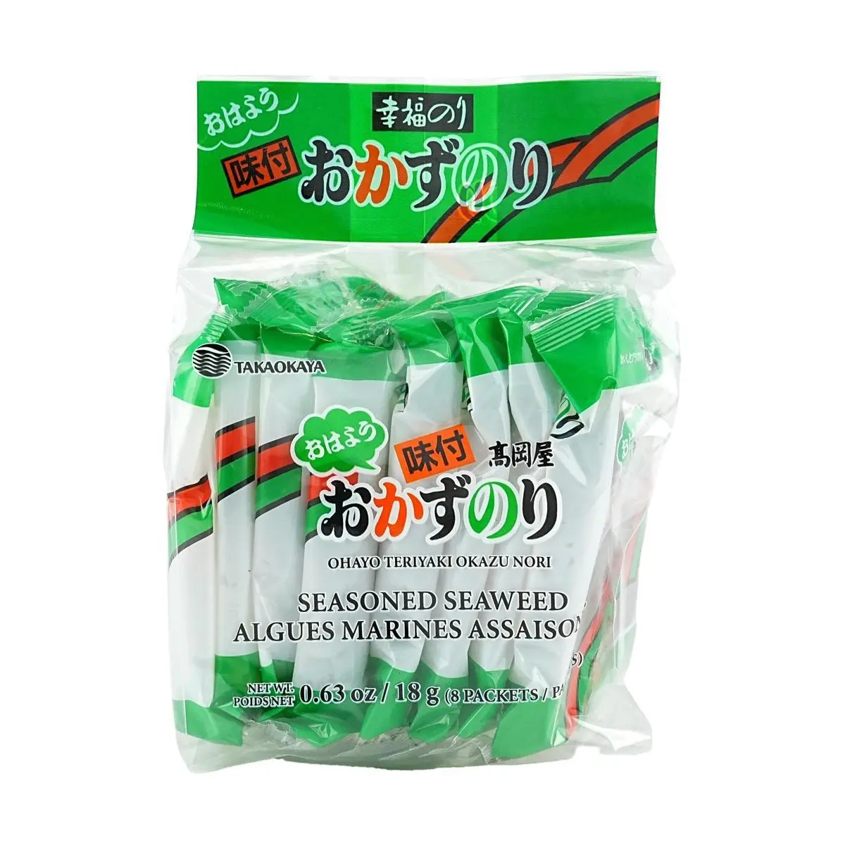 Takaokaya Japanese Seasoned Seaweed Nori 18g - Savory Snack for Sushi & Rice Takaokaya Japanese Seasoned Seaweed Nori 18g - Savory Snack for Sushi & Rice