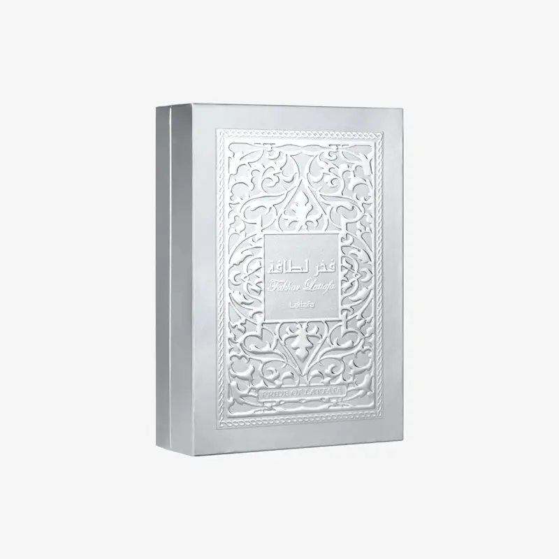 Lattafa Fakhar Platin Eau de Parfum - 100ml Unisex Arabic Fragrance, Long-Lasting Aromatic Fougere with Ginger, Sandalwood, Bergamot Notes, Single Item, Elegant Alluring Fragrance, Woody, Fresh, Signature Scent, Bold Arabian Aromas, Edp, Arab Perfume, Cru