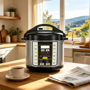 6 Quart 10-in-1 Electric Pressure Cooker, Multi-Use Programmable Multi-Cooker with Adjustable Pressure, Delay Start, Keep Warm & 14 Cooking Presets for Rice, Soup, Meat, Cake, Yogurt, Perfect for Family Meals