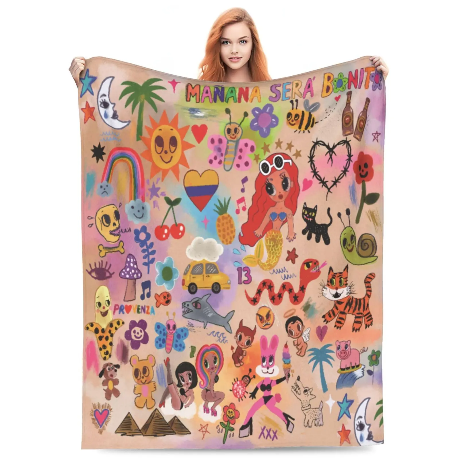 Flannel Throw Blanket Ultra Soft Warm 30x40 50x60 50x4060x80 in for Bedroom Decor Travel Birthday Gift Singer Blanket