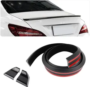 4.9Ft Spoilers for Cars -  Glossy Rear Spoiler Wing for Car Decorations - Universal Punch-Free Rubber Trunk Spoiler Lip Fits Car Exterior Accessories Tailgate Roof Bumper (Matte Black)