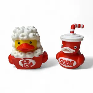 Popcorn and Soda Duck Set – 3D-Printed Snack Duo with Movie Theater Vibes