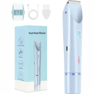 Rechargeable Electric Razor Mini Women Bikini Dual Head Shaver Wireless Hair Trimmer Body Hair Removal Tool, Lithium Battery, 5v/1a Power Consumption, New Condition