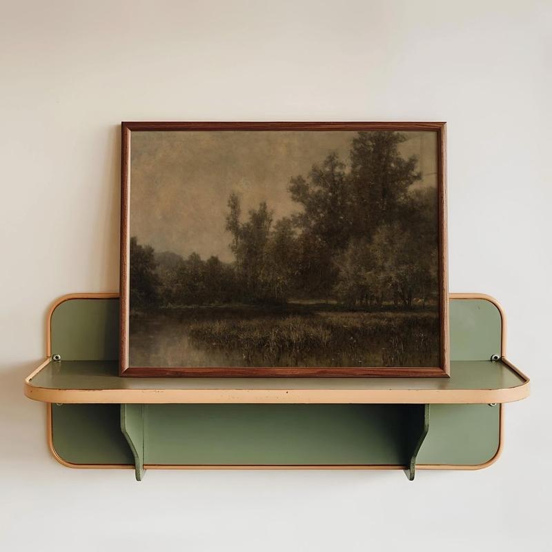 Moody Fall Landscape Print | Vintage Autumn Wall Art | Rustic Farmhouse Decor | Unframed 7