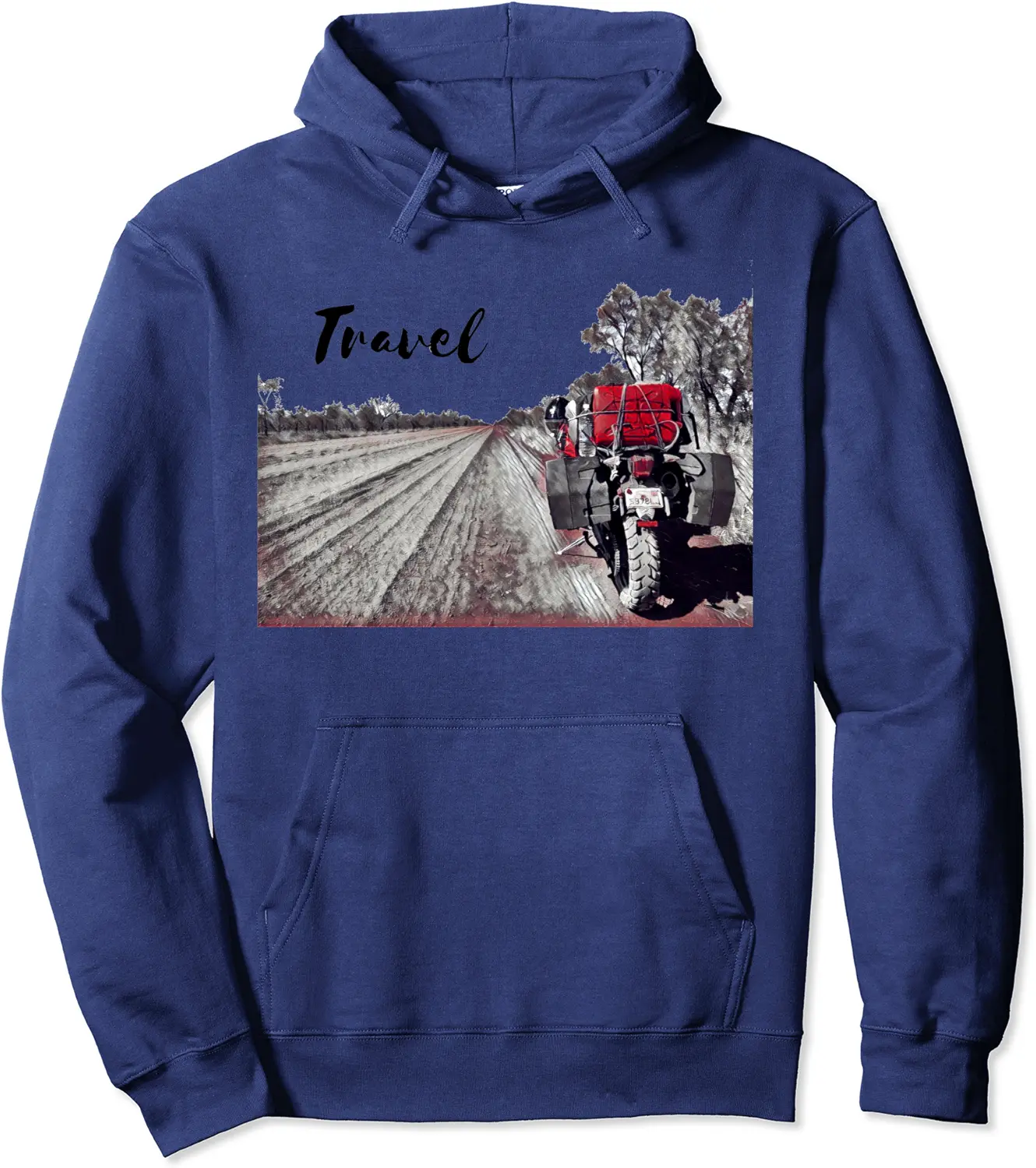 Travel Motorcycle Triumph Adventure Bike Desert Road T-Shirt Pullover Hoodie - Hufsakha Shop 66B07T887ZY6