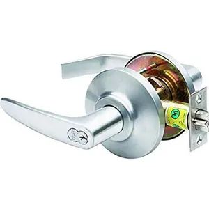 Stanley Best 7KC 37 AB 16D S3 626 7-Pin Contour No Return Medium Duty Lockset, Entrance, Satin Chrome, 2"