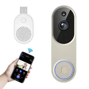 Wireless Smart Doorbell Camera With Free Chime, Home Security Doorbell, AI Human Detection, Instant Alert, Live Image, Two-Way Audio, Night Vision, Cloud Storage, Battery Powered Camera